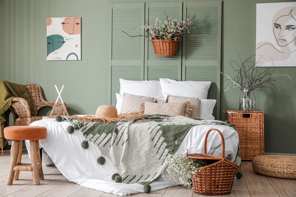 Chambre cosy style campagne