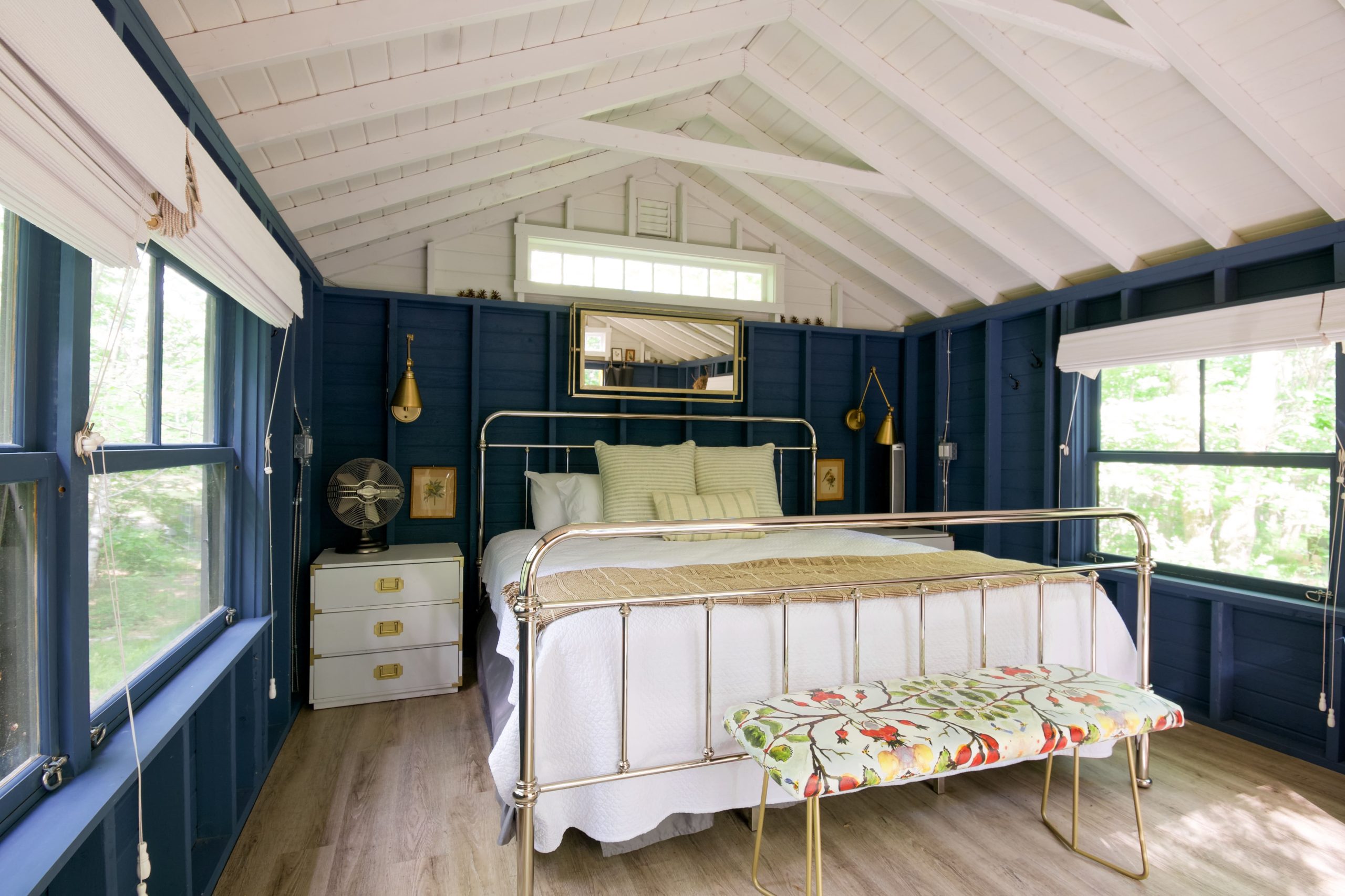 belle chambre décoration bleu